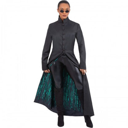 Front - The Matrix Unisex Adult Contrast Detail Costume Jacket