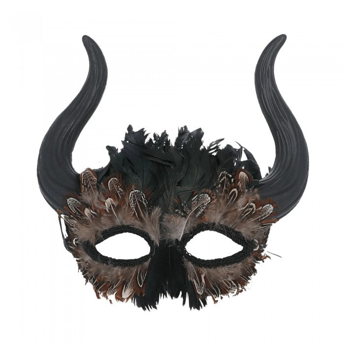 Front - Smiffys Venetian Horned Eye Mask