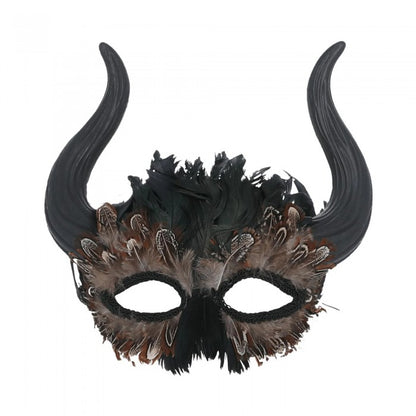 Front - Smiffys Venetian Horned Eye Mask