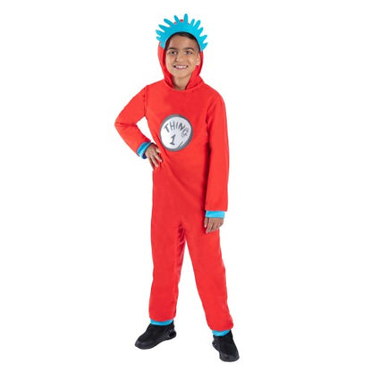 Front - The Cat In The Hat Childrens/Kids Dr Seuss Thing 1 & Thing 2 Costume