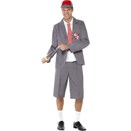 Front - Smiffys Mens Schoolboy Costume Set