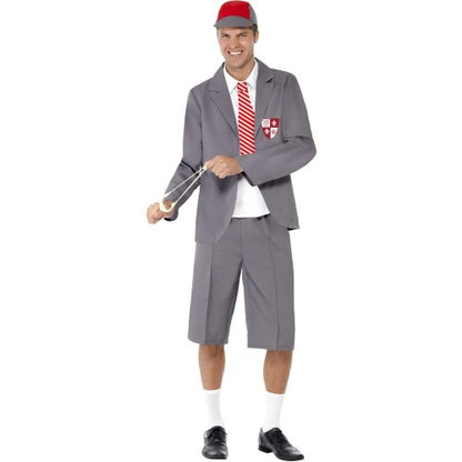 Front - Smiffys Mens Schoolboy Costume Set