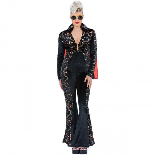 Front - Elvis Presley Womens/Ladies Rhinestone Costume Set