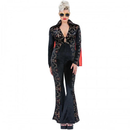 Front - Elvis Presley Womens/Ladies Rhinestone Costume Set