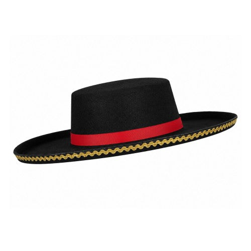 Front - Smiffys Plain Metallic Elastic Strap Hat