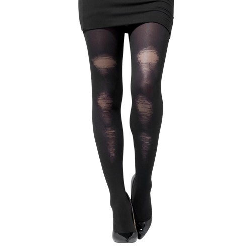 Front - Fever Womens/Ladies Distressed Opaque Tights