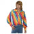 Front - Smiffys Unisex Adult 1970s Rainbow Shirt