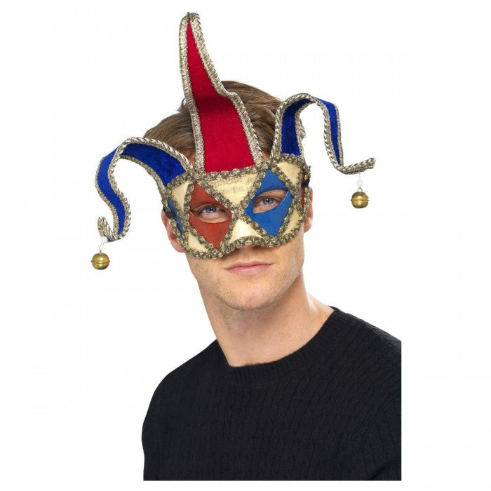 Front - Smiffys Unisex Adult Musical Jester Eye Mask
