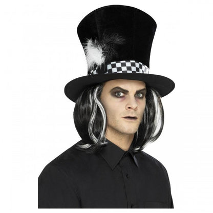 Front - Smiffys Unisex Adult Dark Tea Party Costume Top Hat
