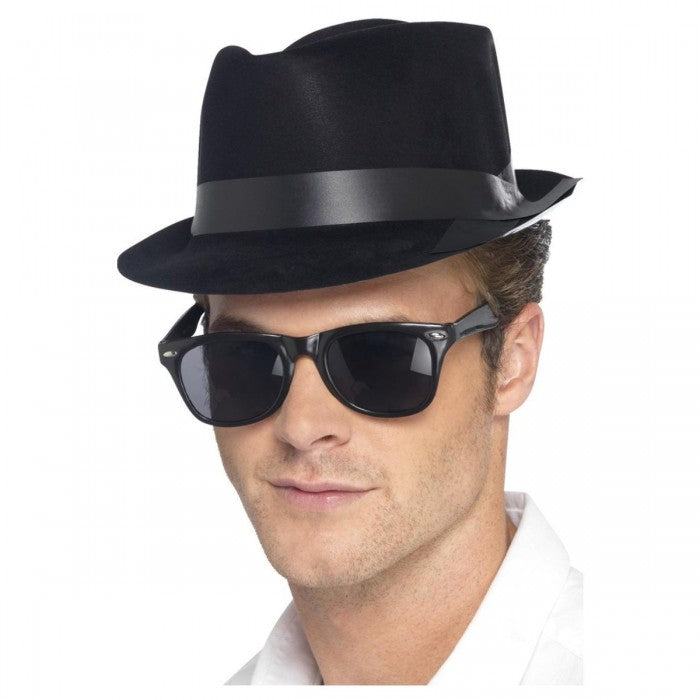 Front - Smiffys Unisex Adult Flocked Fedora