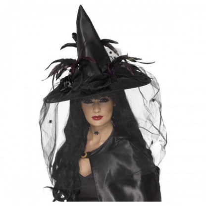 Front - Smiffys Womens/Ladies Witches Hat Costume Prop