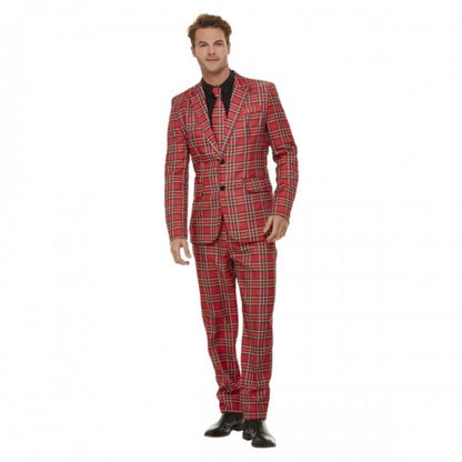 Front - Smiffys Mens Tartan Costume Suit Set