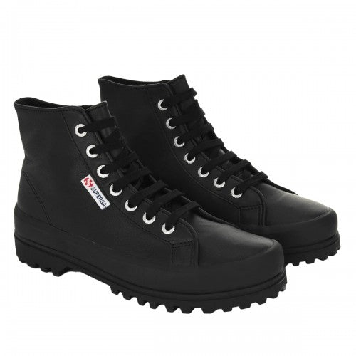 Front - Superga Womens/Ladies 2341 Alpina Nappa Leather High Tops
