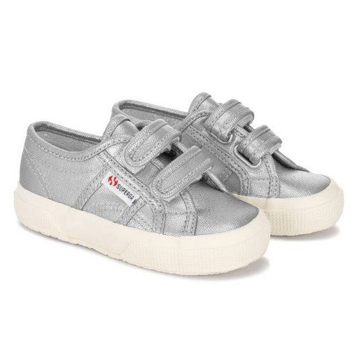 Front - Superga Childrens/Kids 2750 Metallic Touch Fastening Canvas