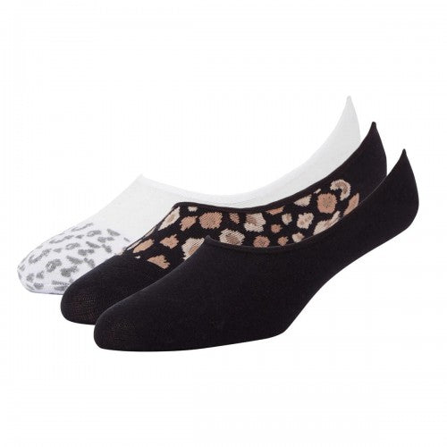 Front - Superga Womens/Ladies Invisible Animal Print Socks (Pack of 3)