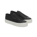 Front - Superga Womens/Ladies 2740 Tumbled Leather Platform Heel Trainers