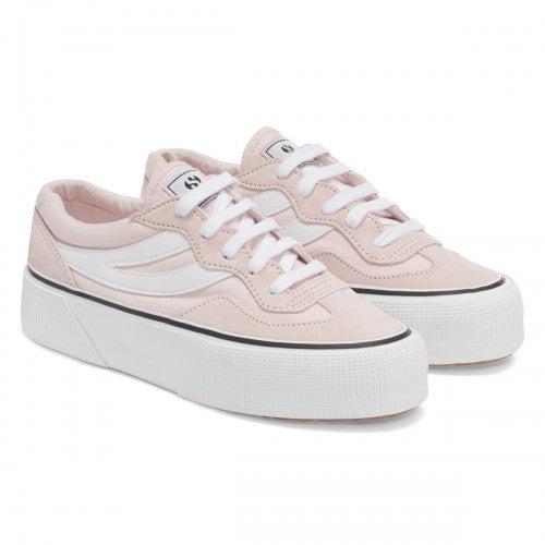 Front - Superga Womens/Ladies 3041 Revolley Colour Block Suede Platforms