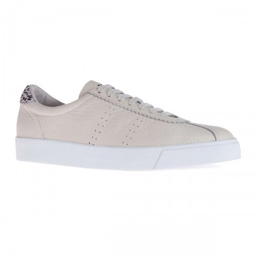Front - Superga Womens/Ladies 2843 Club S Dalmatian Print Tumbled Leather Trainers