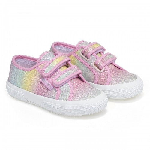 Front - Superga Childrens/Kids 2750 Iridescent Glitter Trainers