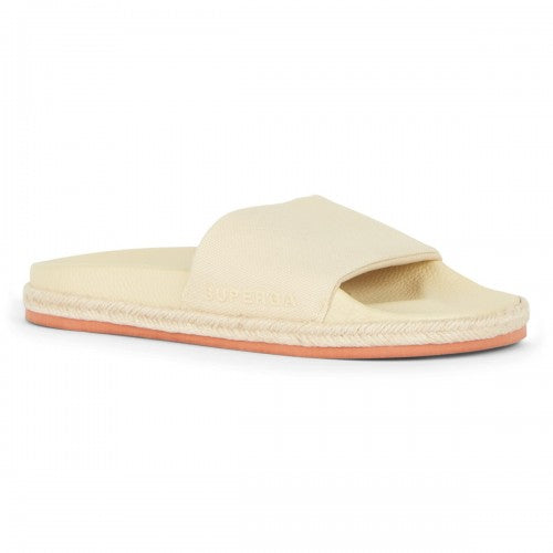 Front - Superga Womens/Ladies 1980 Rope Organic Canvas Sliders