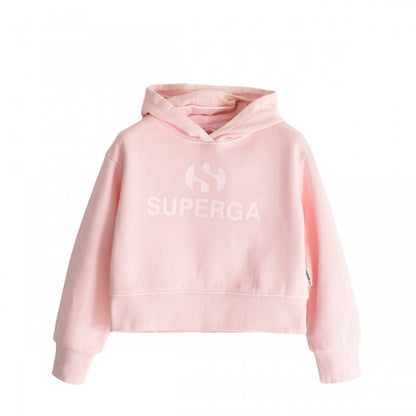 Front - Superga Childrens/Kids Logo Cropped Hoodie