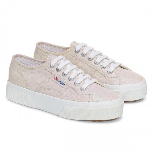 Front - Superga Womens/Ladies 2740 Lame Platform Trainers
