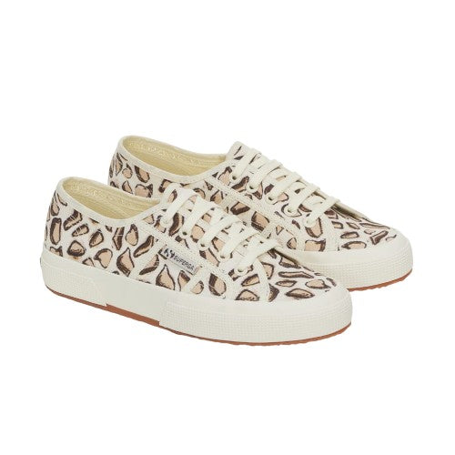 Front - Superga Womens/Ladies 2750 Giraffe Print Trainers