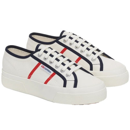 Front - Superga Womens/Ladies 2740 Platform Colorblocking Trainers