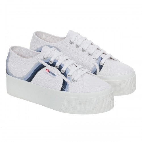 Front - Superga Womens/Ladies 2790 Round Stripes Trainers