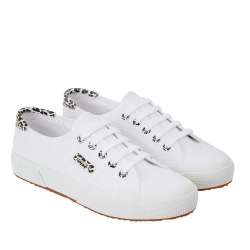 Front - Superga Womens/Ladies 2750 Cotu Classic Leopard Print Trainers