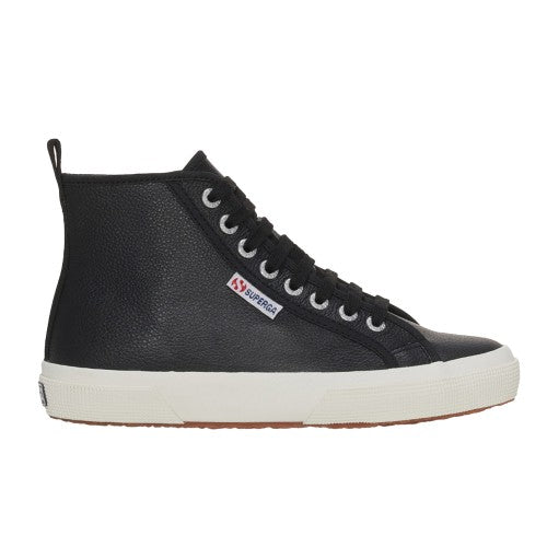 Front - Superga Unisex Adult 2750 Tumbled Leather Mid Cut Trainers