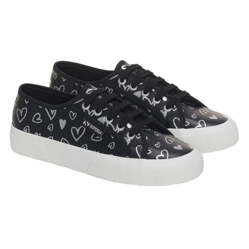 Front - Superga Womens/Ladies Hearts Vegan Leather Trainers