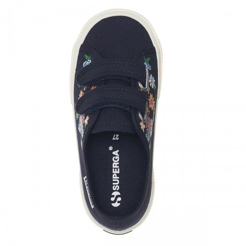 Front - Superga Childrens/Kids 3750 Leggera Flowers Touch Fastening Trainers
