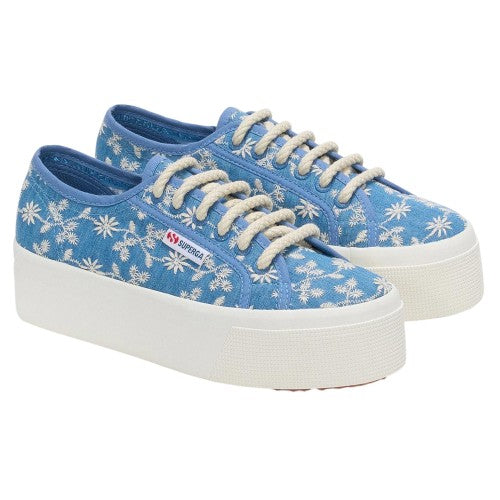 Front - Superga Womens/Ladies 2790 Sangallo Platform Trainers