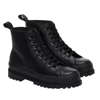 Front - Superga Womens/Ladies 2644 Alpina Box Leather Ankle Boots