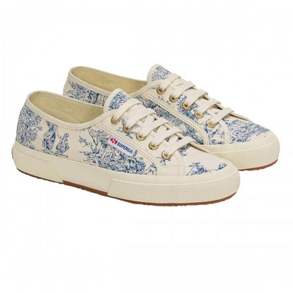 Front - Superga Unisex Adult Toile De Jouy Trainers