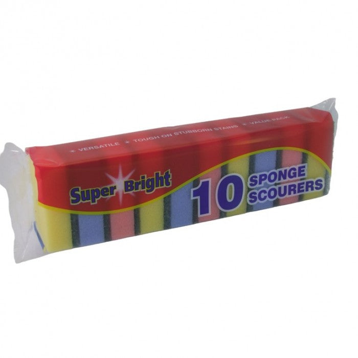 Front - Superbright Sponge Scourers (Pack of 10)
