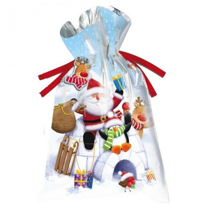 Front - IG Design Christmas Scene Drawstring Bag
