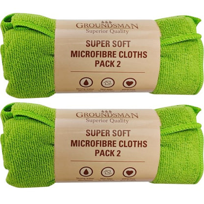 Front - Groundsman Microfibre Cleaning Cloth (Pack of 2)