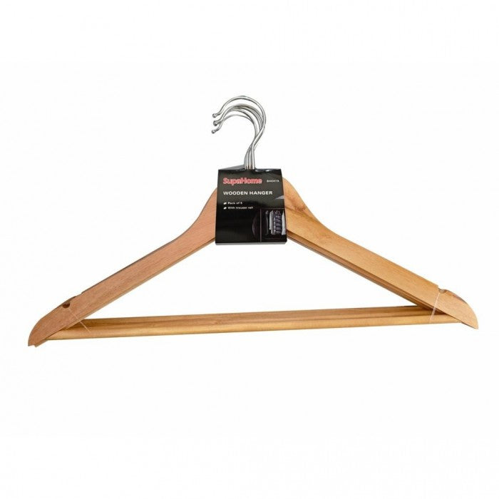 Front - SupaHome Wooden Clothes Hangers (Pack of 5)