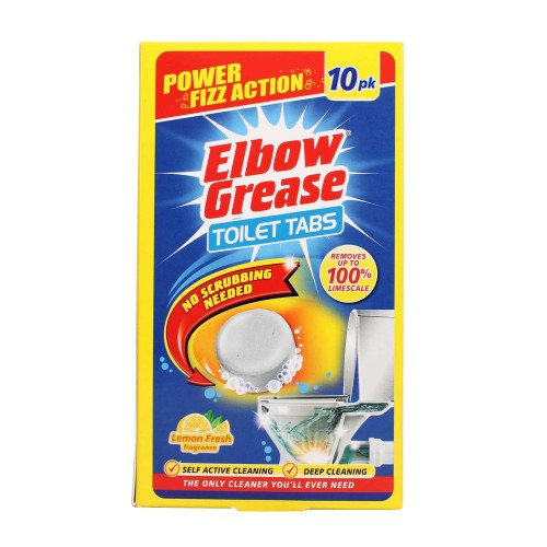 Front - Elbow Grease Lemon Toilet Cleaner (Pack of 10)