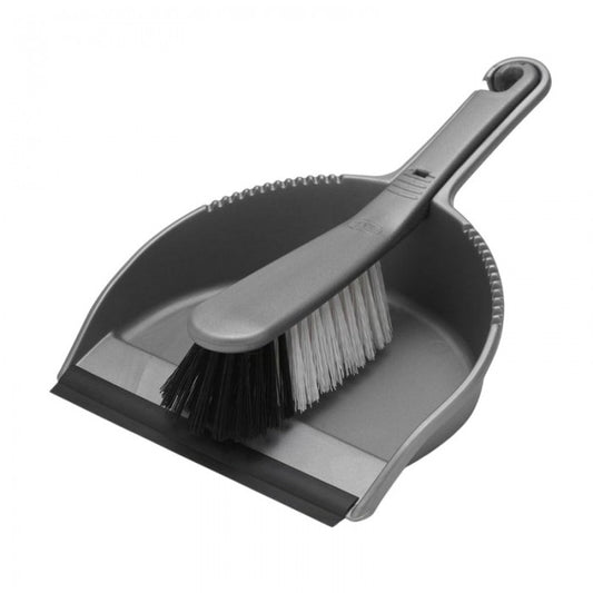 Front - Addis Metallic Dustpan and Brush Set