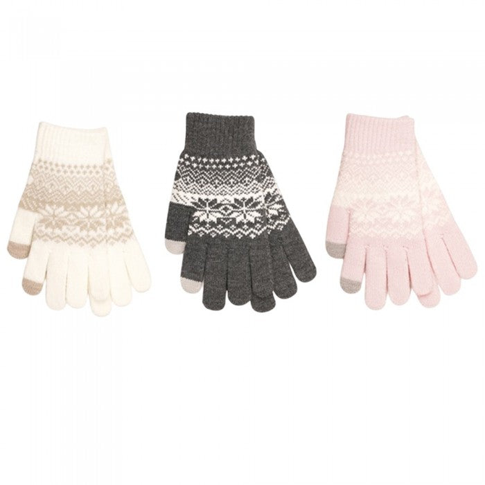 Front - RJM Womens/Ladies Touch Screen Brushed Gloves