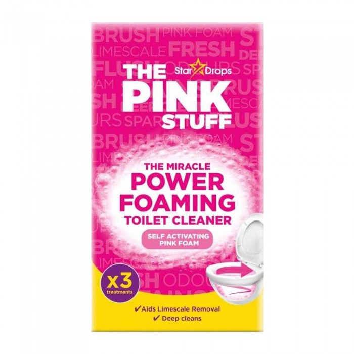 Front - The Pink Stuff Miracle Power Foaming Fresh Fruit Toilet Cleaner (Pack of 3)