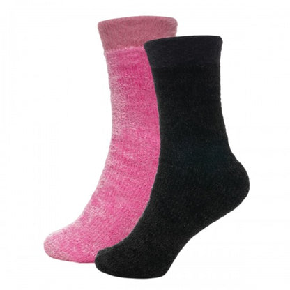 Front - RJM Womens/Ladies Chenille Velvet Socks (Pack of 2)