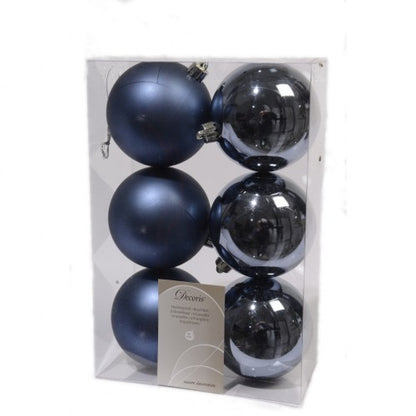 Front - Kaemingk Shatterproof Plain Christmas Baubles (Pack Of 6)