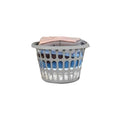 Grey - Front - TML Round Laundry Basket