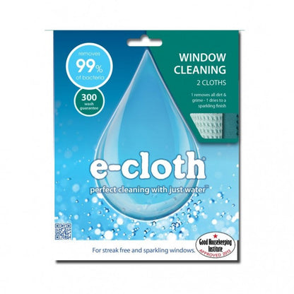 Front - E-Cloth Window Cleaning Cloths (Pack of 2)