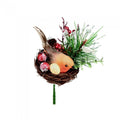 Front - Premier Robin In A Nest Pick Christmas Decoration