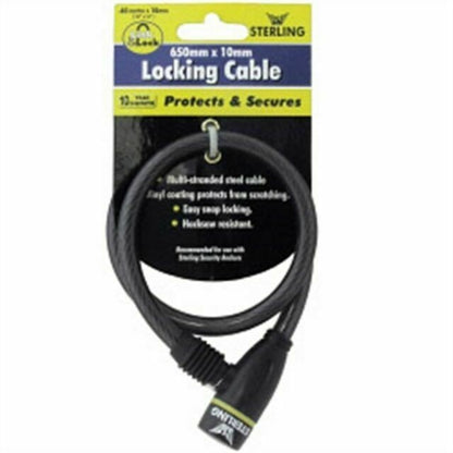 Black - Front - Sterling Locking Cable